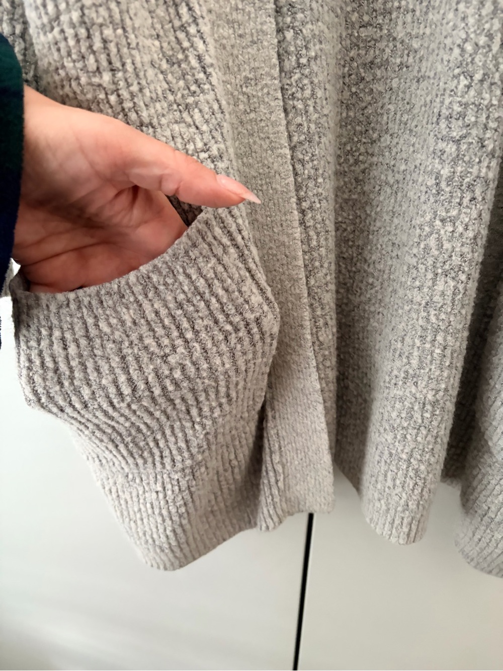 Forever 21 Light Gray Hooded Open-Front Cardigan - Picture 6 of 9